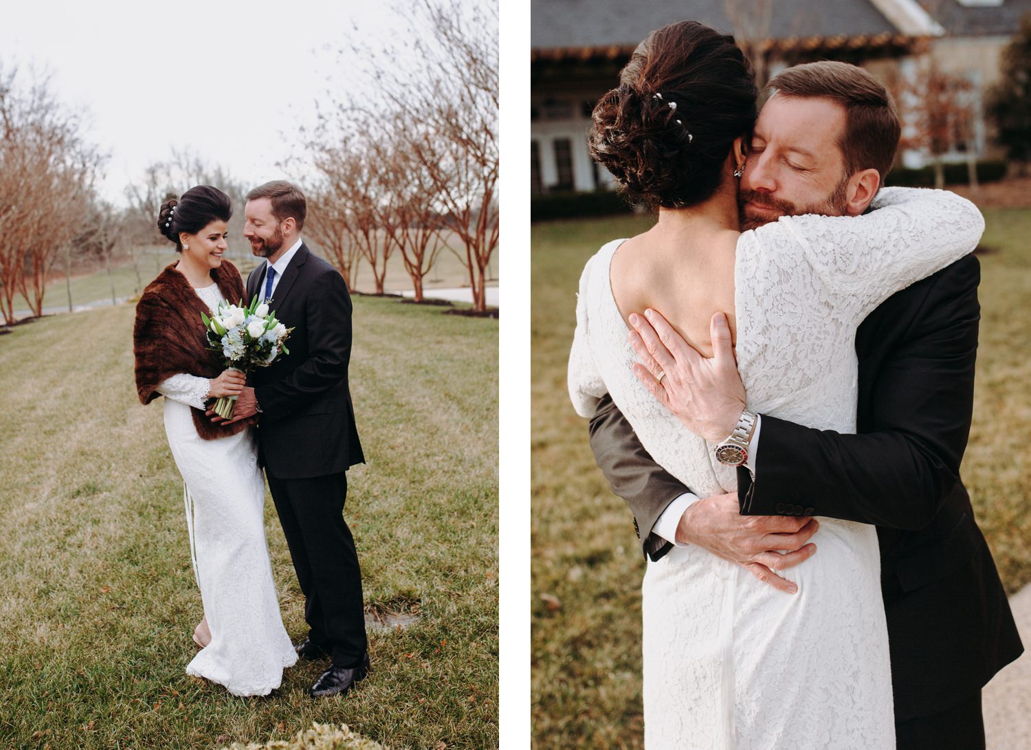 bride and groom post ceremony