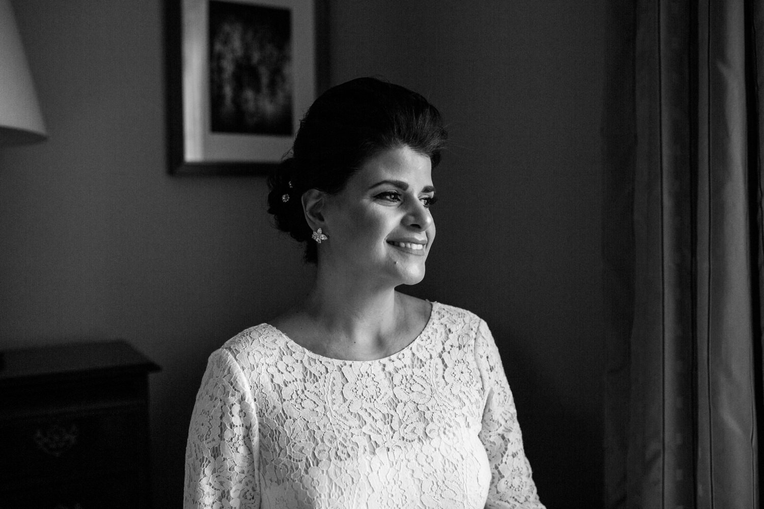 bride at window at Salamander Resort