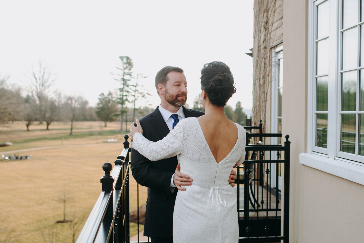 first look at wedding