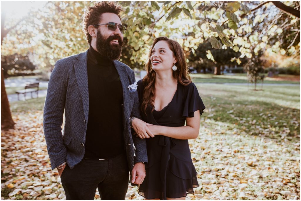 engagement portraits in the fall