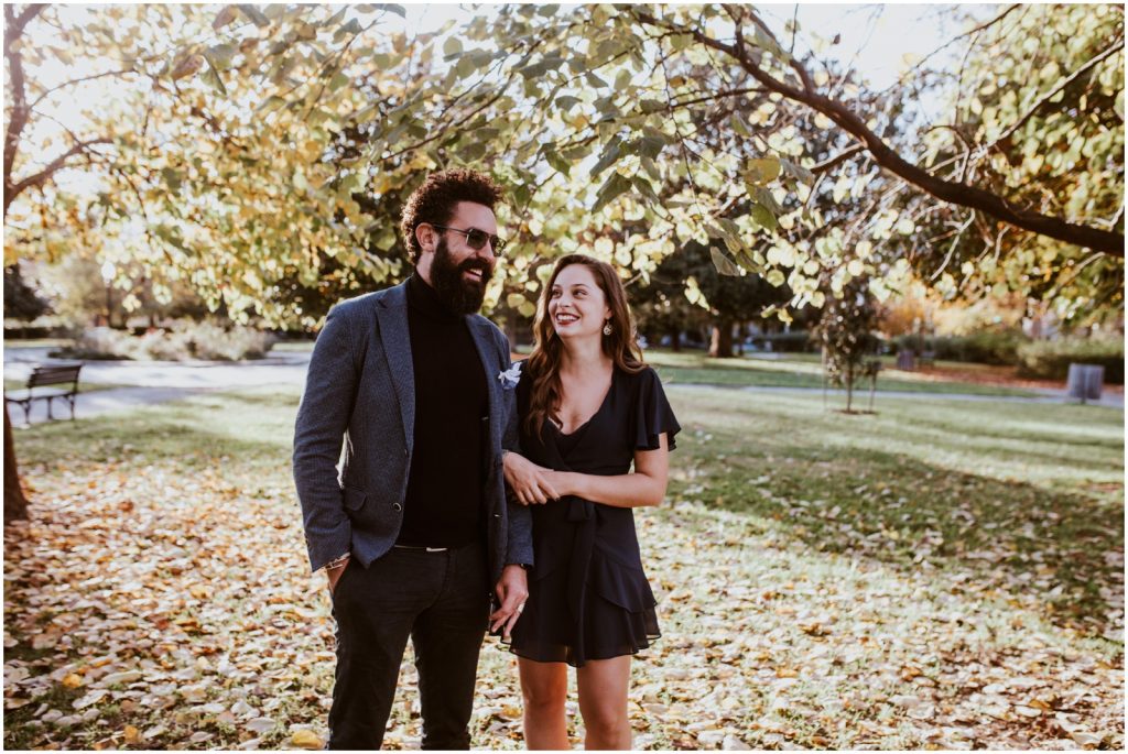 DC engagement portraits during the fall