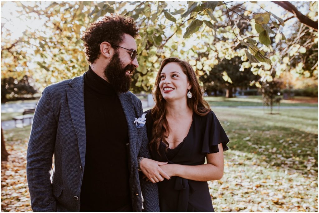 fall engagement portraits in Washington DC