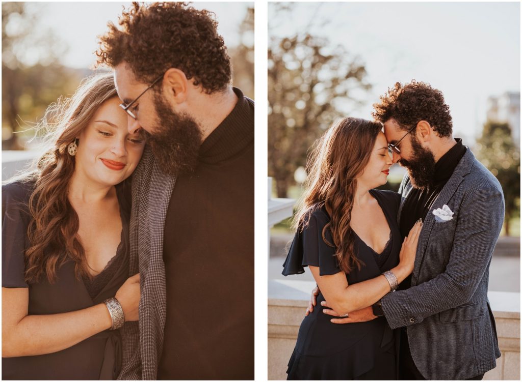 engagement portraits in Washington DC at sunset