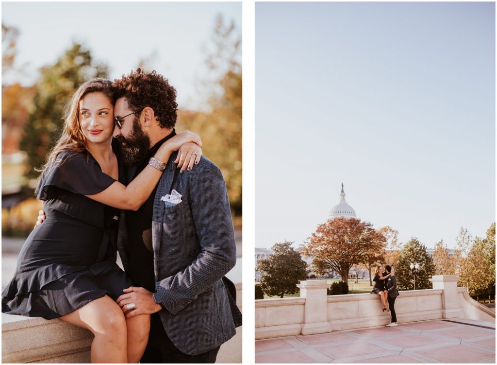 Washington DC engagement portraits at Capitol Hill