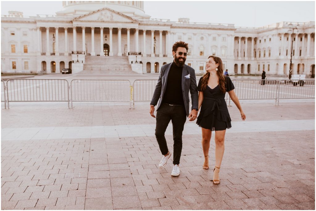 fall Capitol Hill engagement session