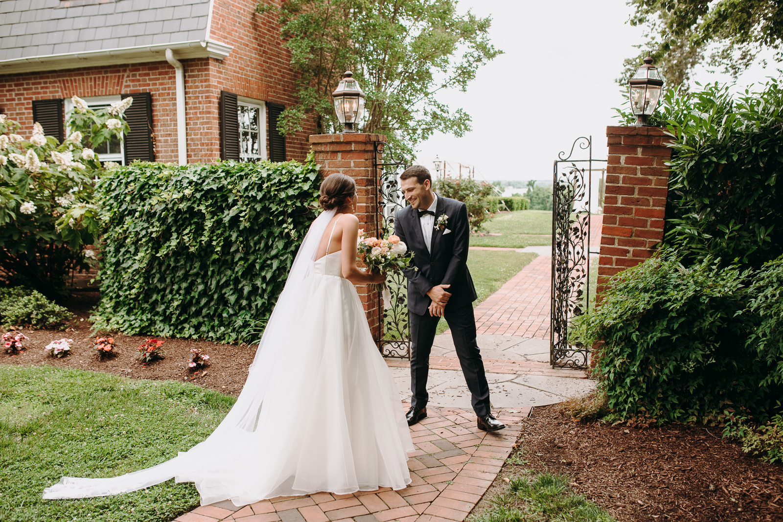 first look with groom