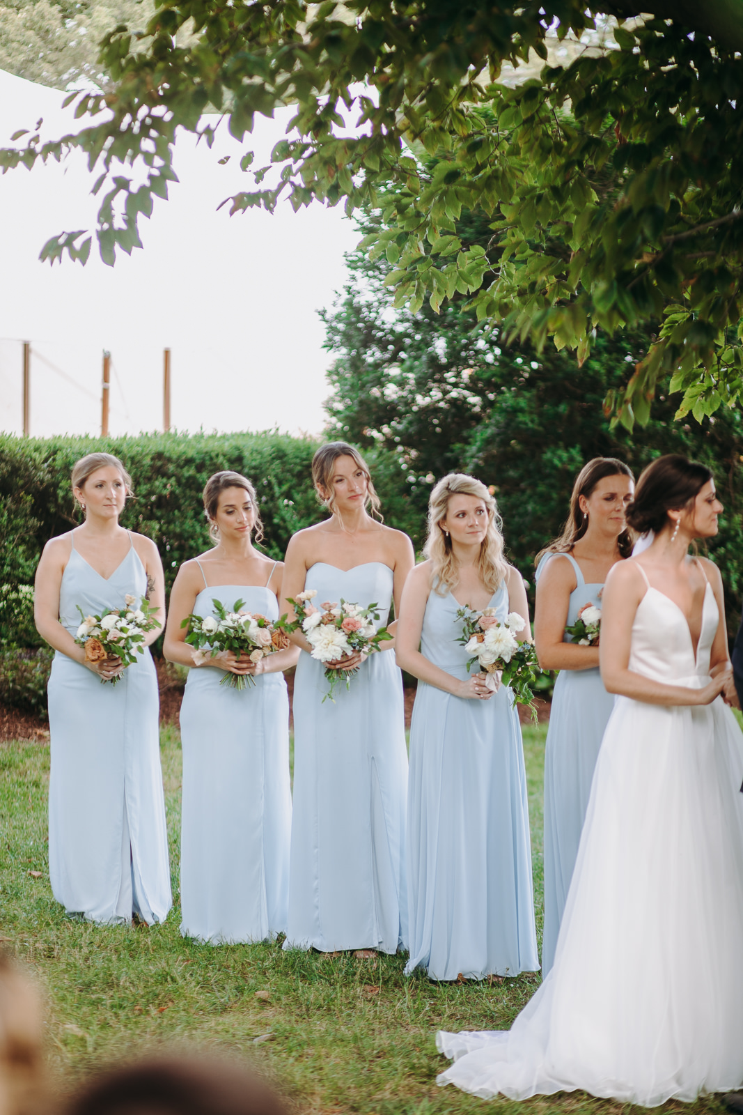 Brittland manor bridesmaids during ceremony