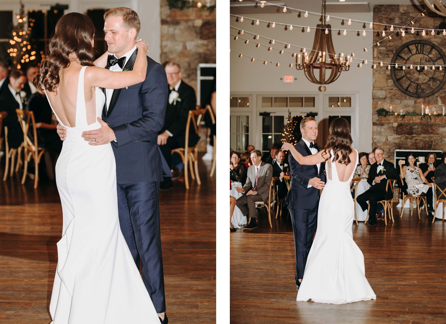 bride and groom first dance