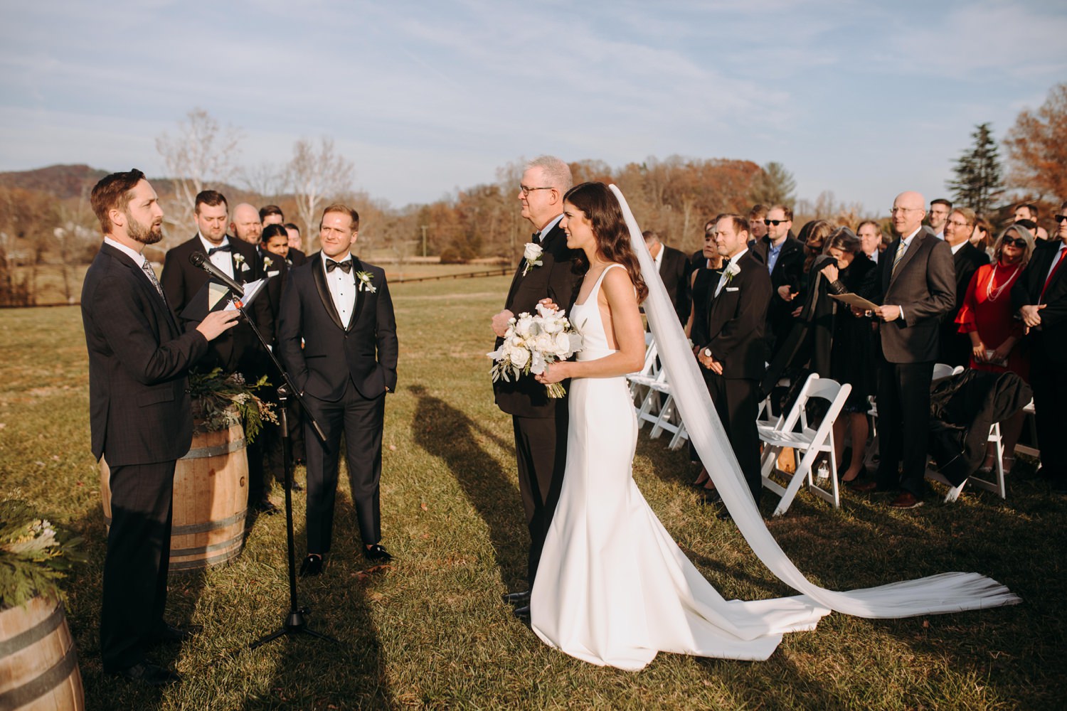 King Family Vineyards fall wedding