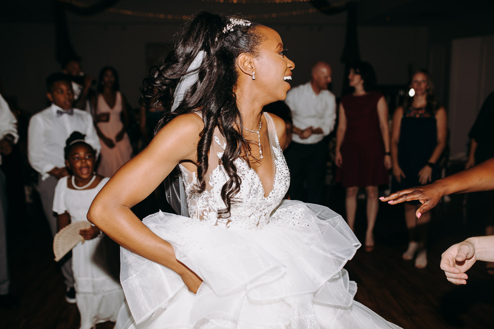 bride on dance floor