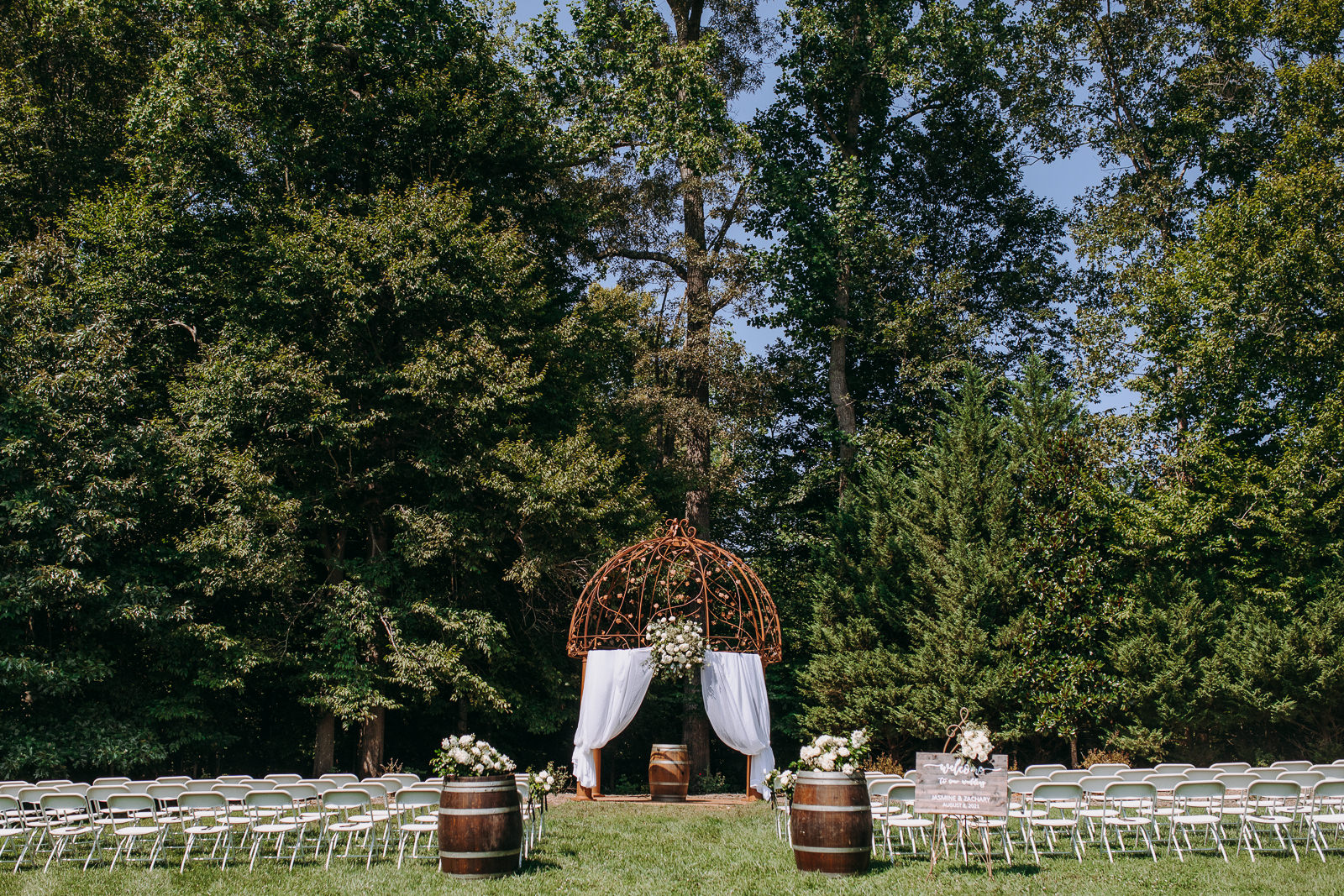 potomac point winery ceremony decor