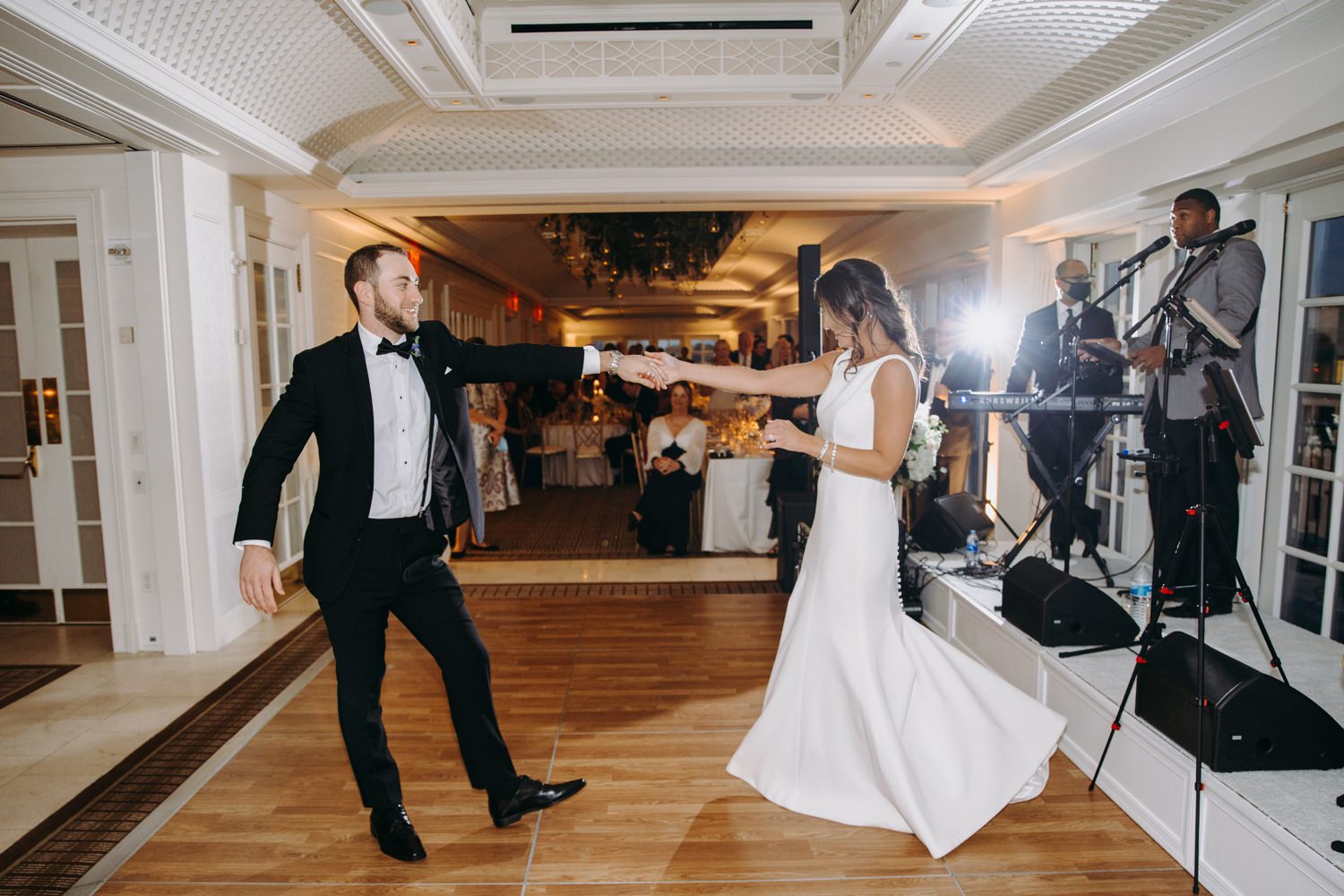 bride and groom first dance