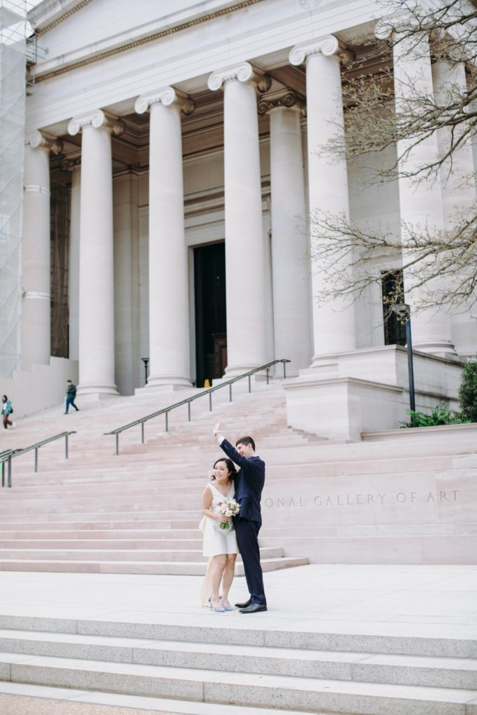 wedding outside national gallery of art