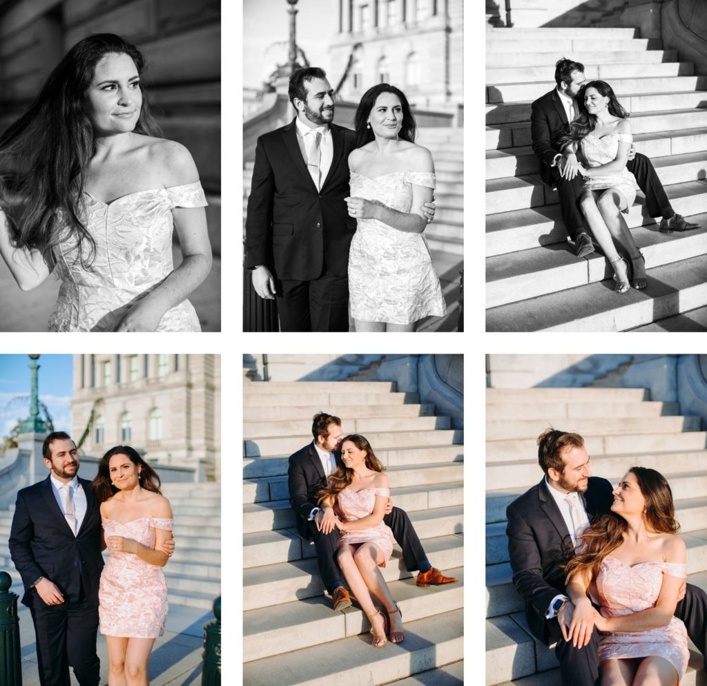 couple collage engagement session
