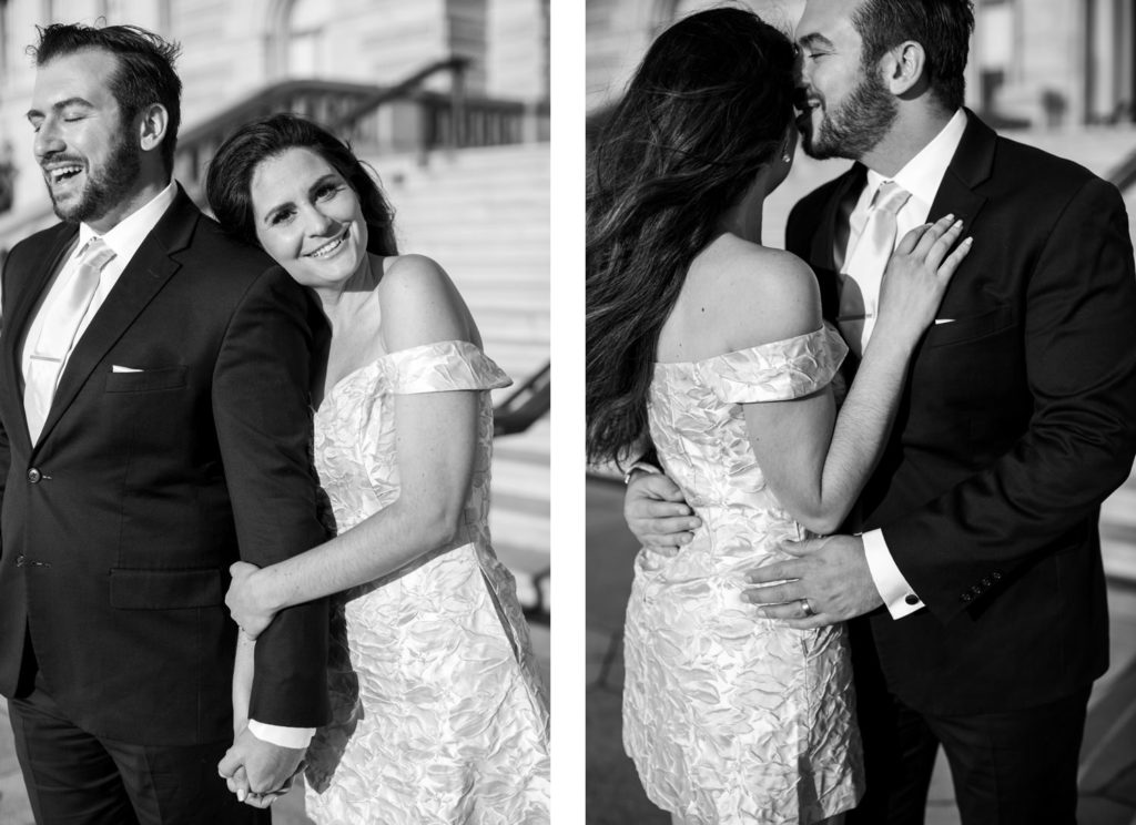 black and white dc engagement