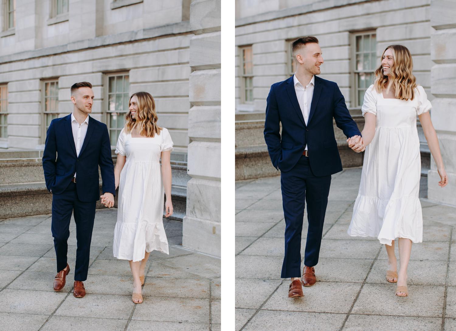 national portrait gallery engagement walking together