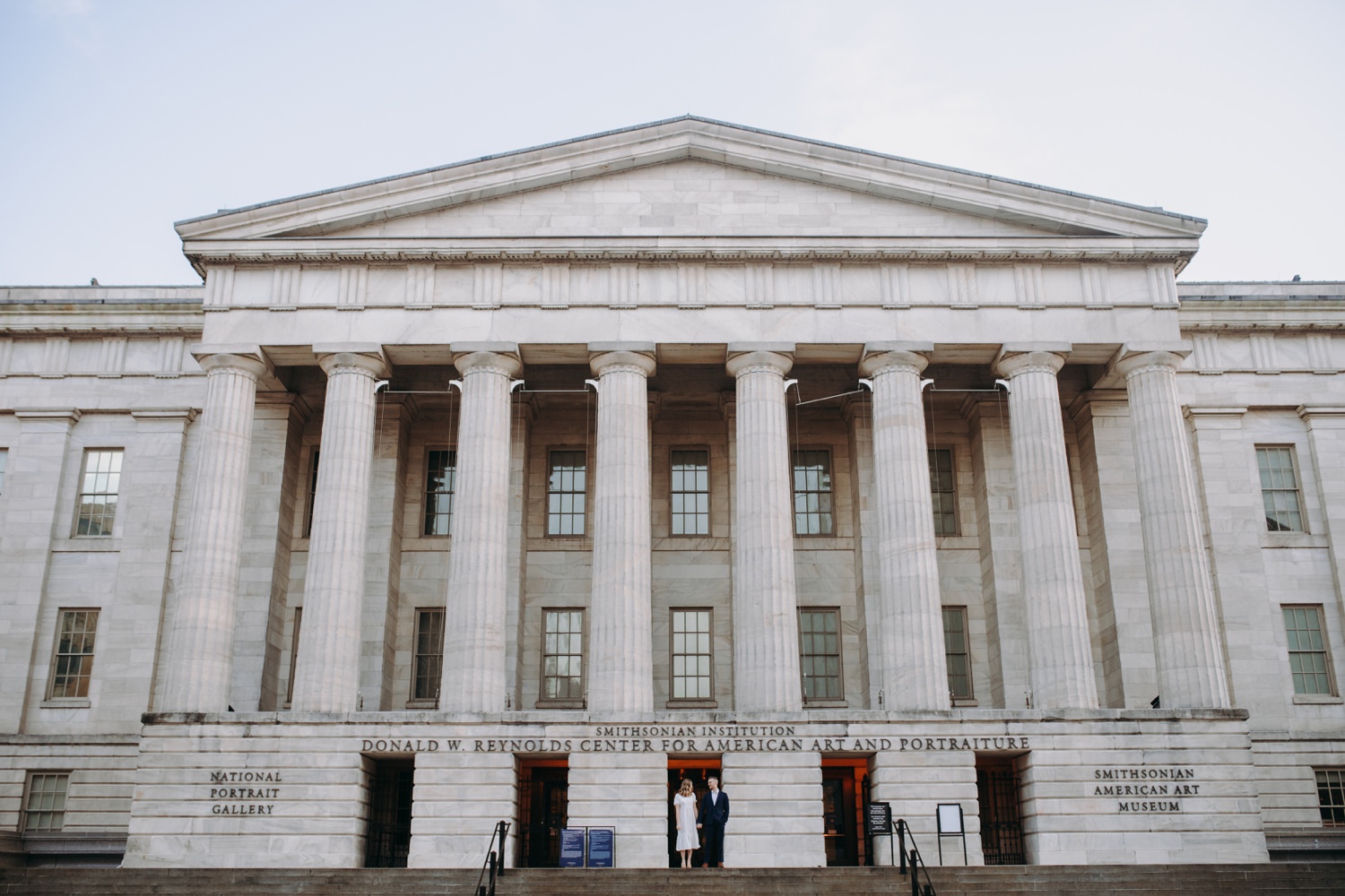 national portrait gallery engagement walking together with whole building