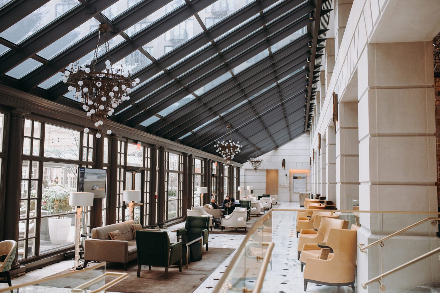 inside fairmont hotel lobby