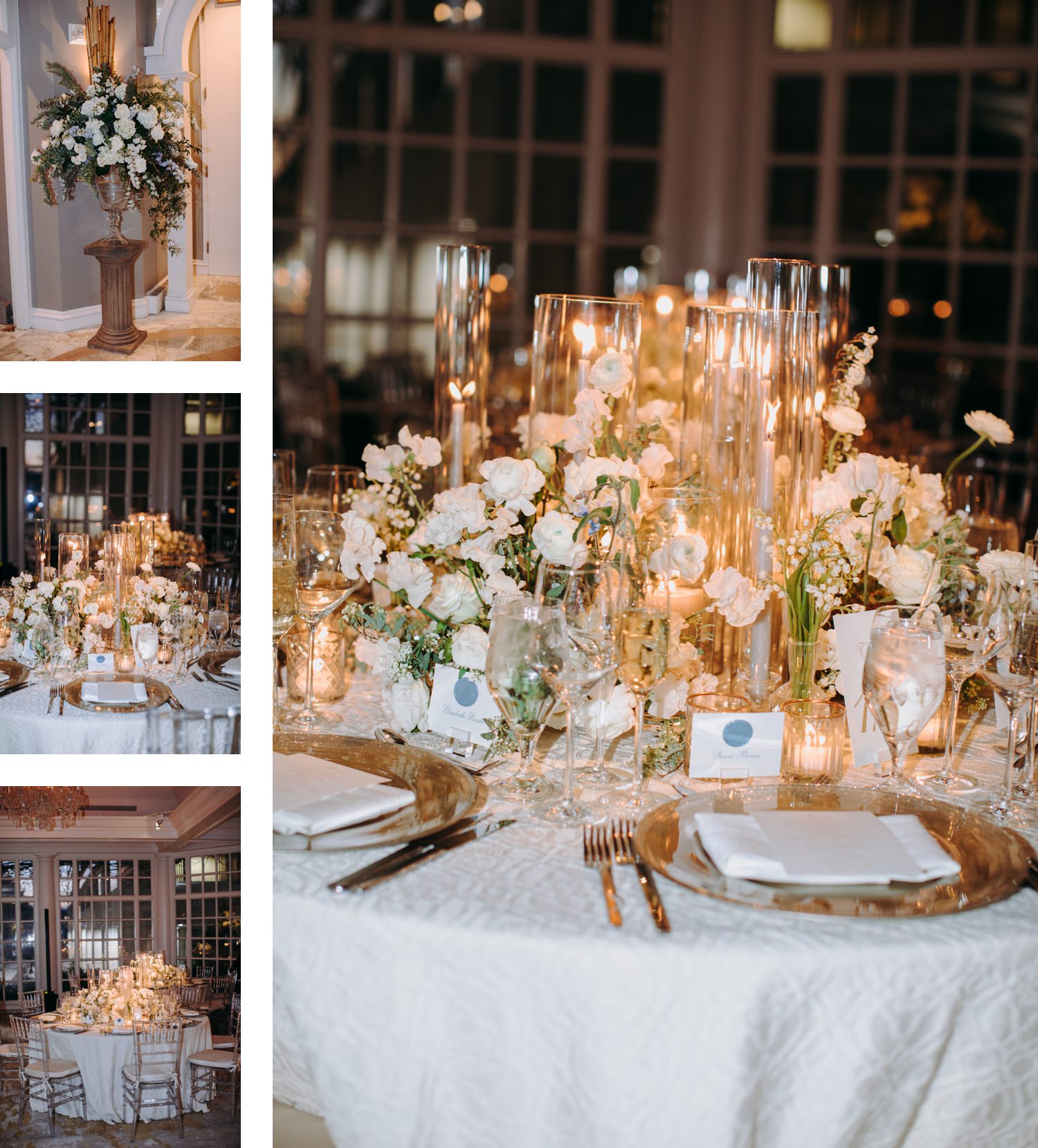 table centerpiece at fairmont dc wedding