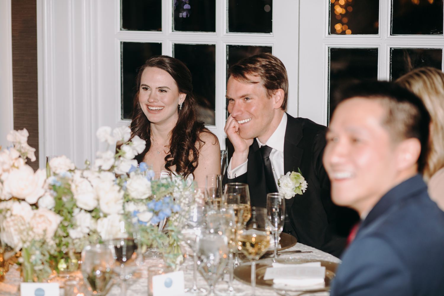 smiling at fairmont dc wedding