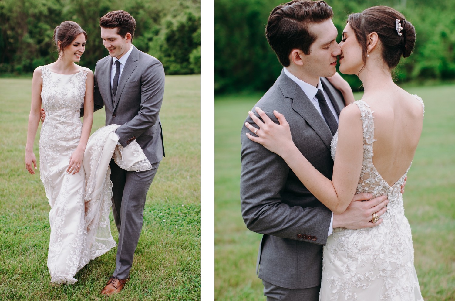 bride and groom in middleburg