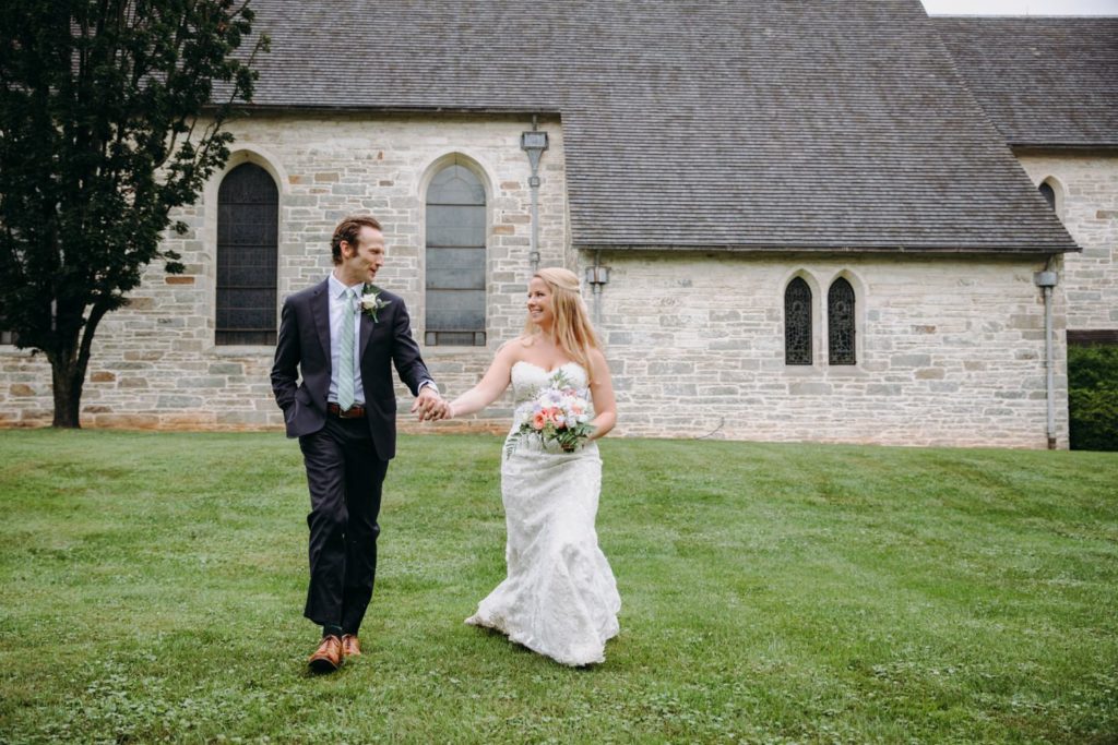 Purcellville virginia wedding couple walking