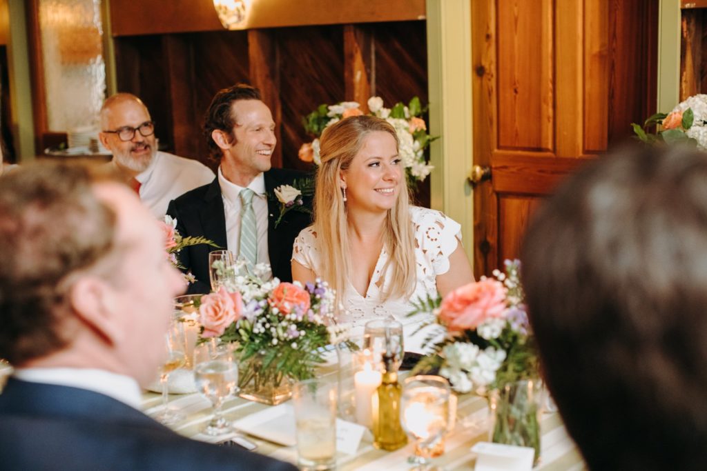 magnolias at the mill bride smiling