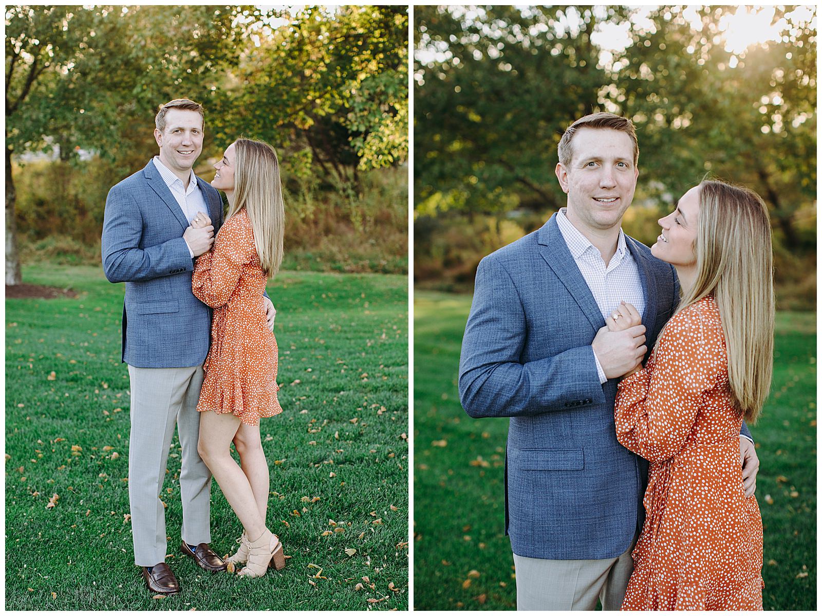 Loudoun engaged couple posing together