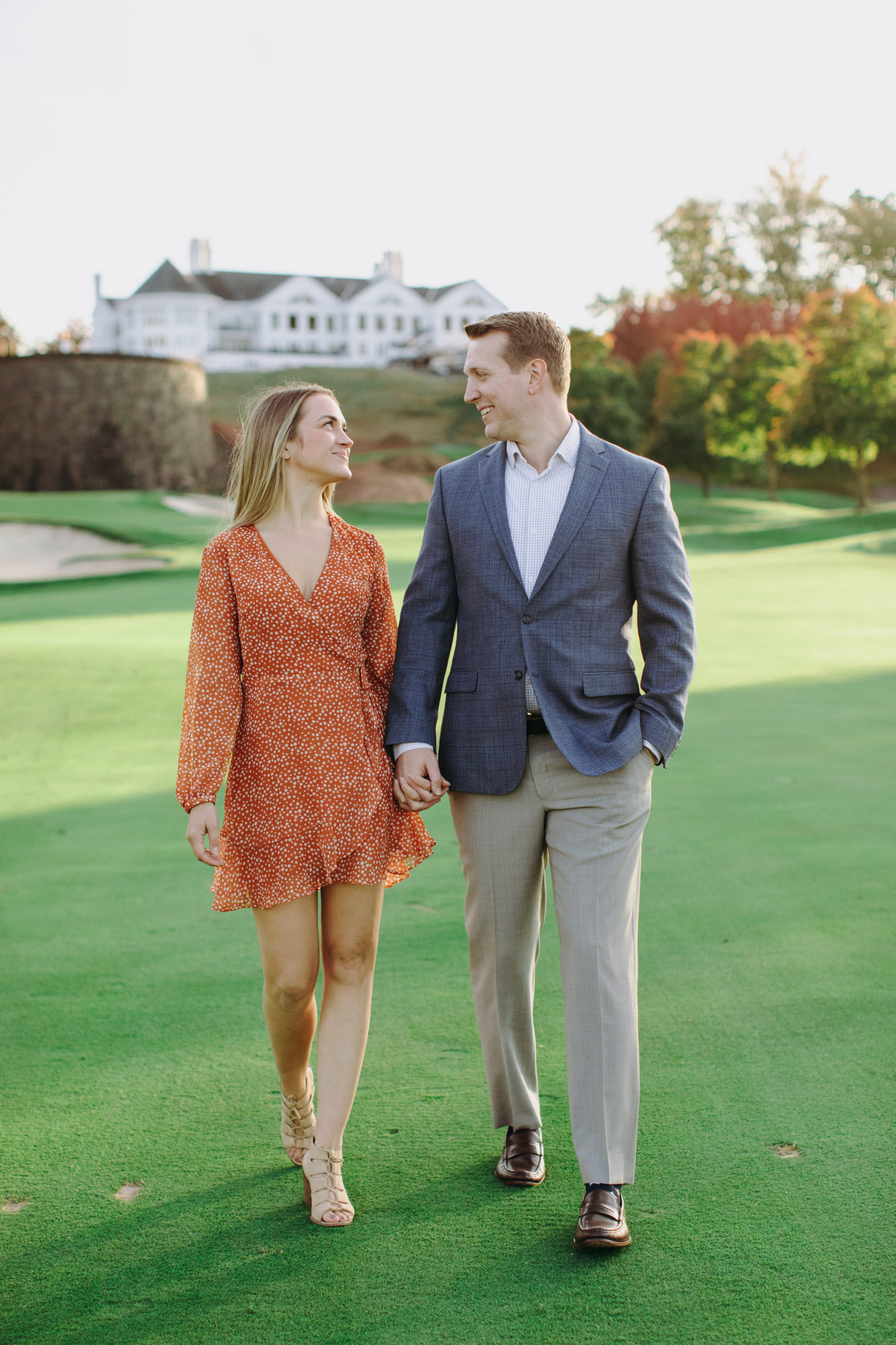 Trump National Golf Club Washington DC engaged couple photos by virginia wedding photographer samia