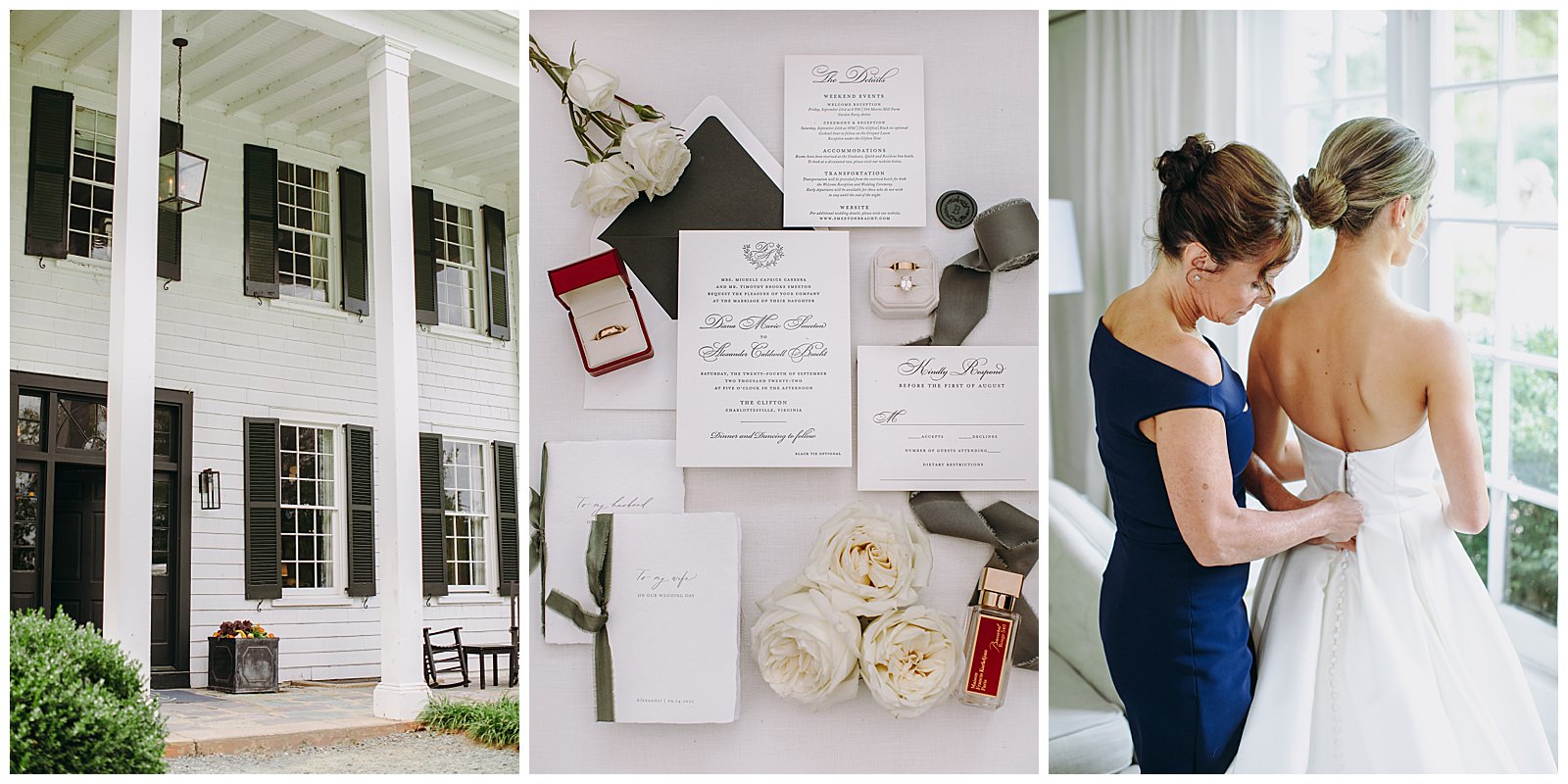 wedding day details in Charlottesville virginia