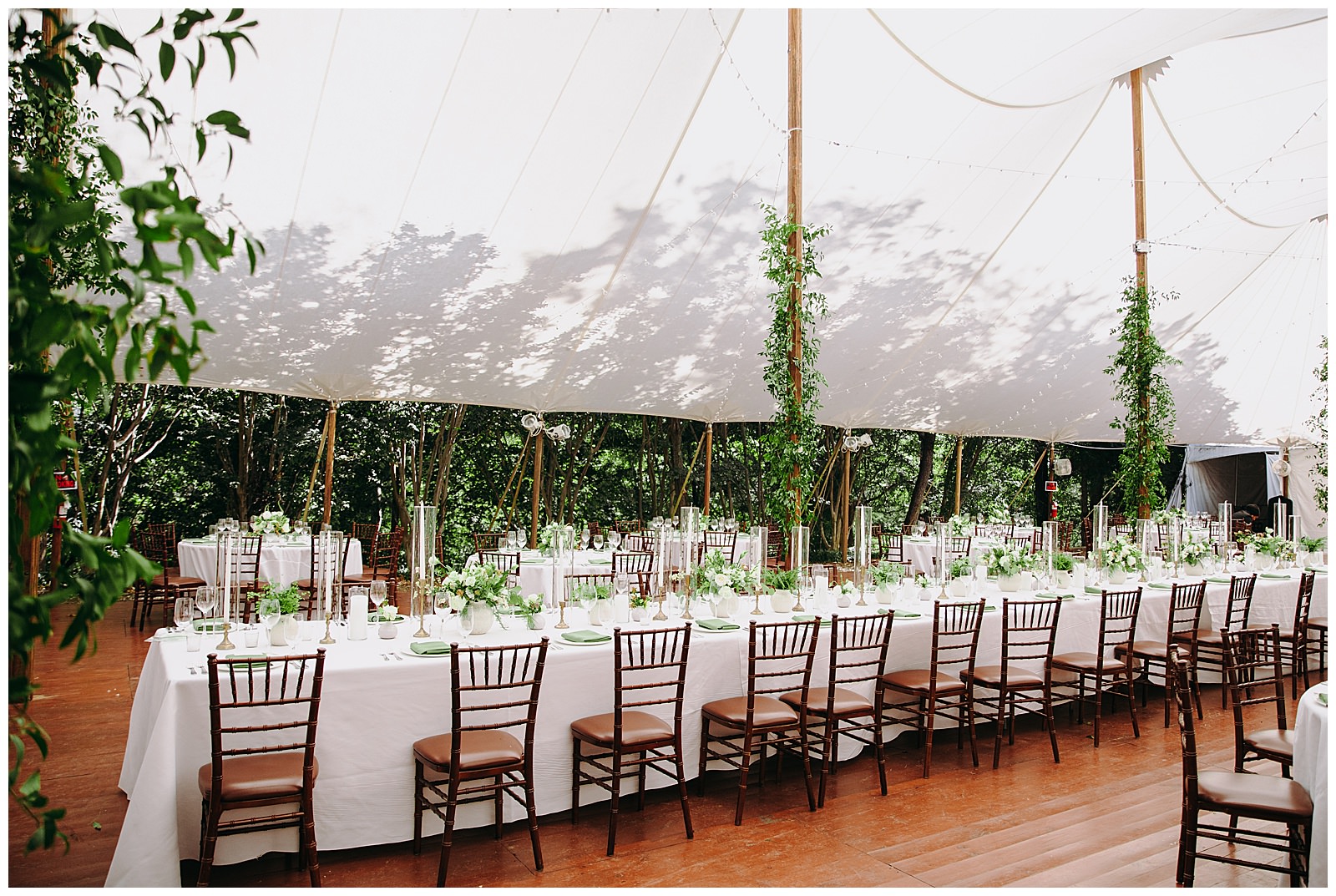 Clifton Inn reception tent table decor