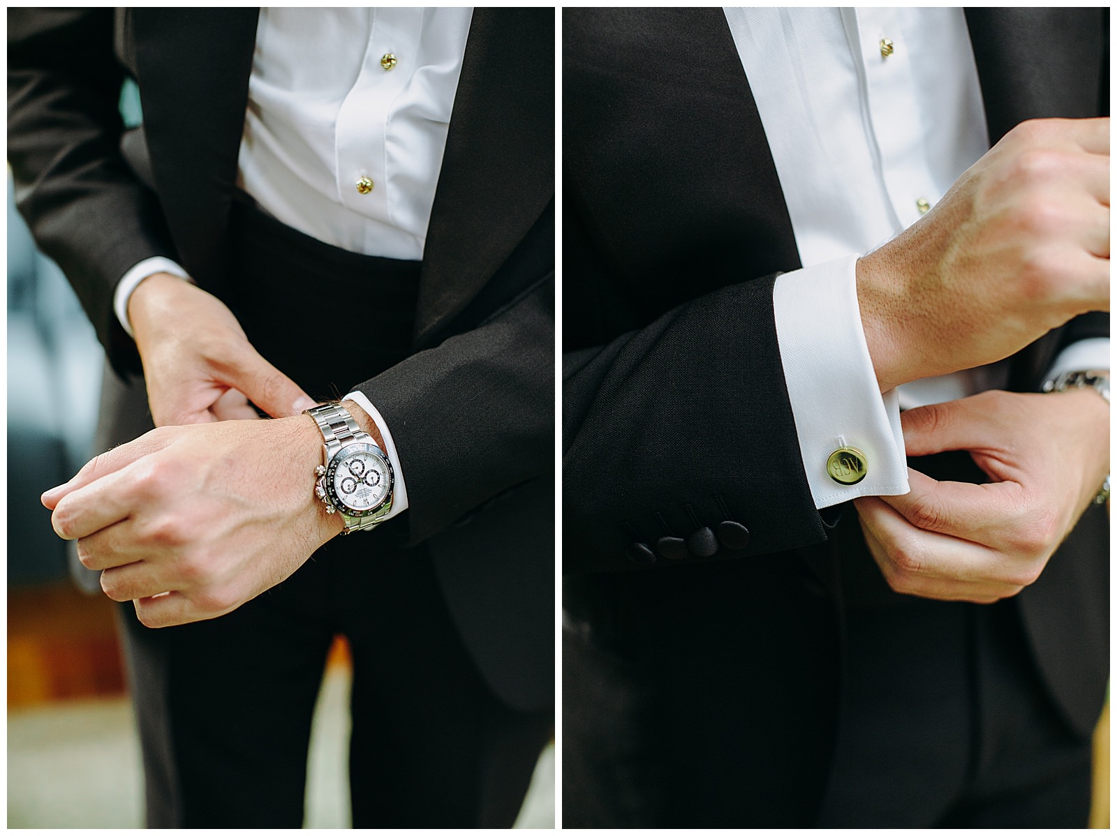 groom watch and cuff links