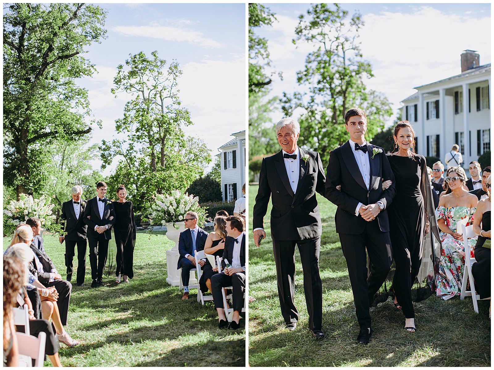 ceremony at the Clifton Inn outside and sunny