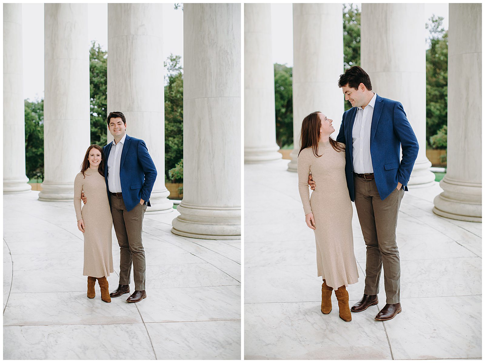 Jefferson Memorial Engagement Photos fall outfits