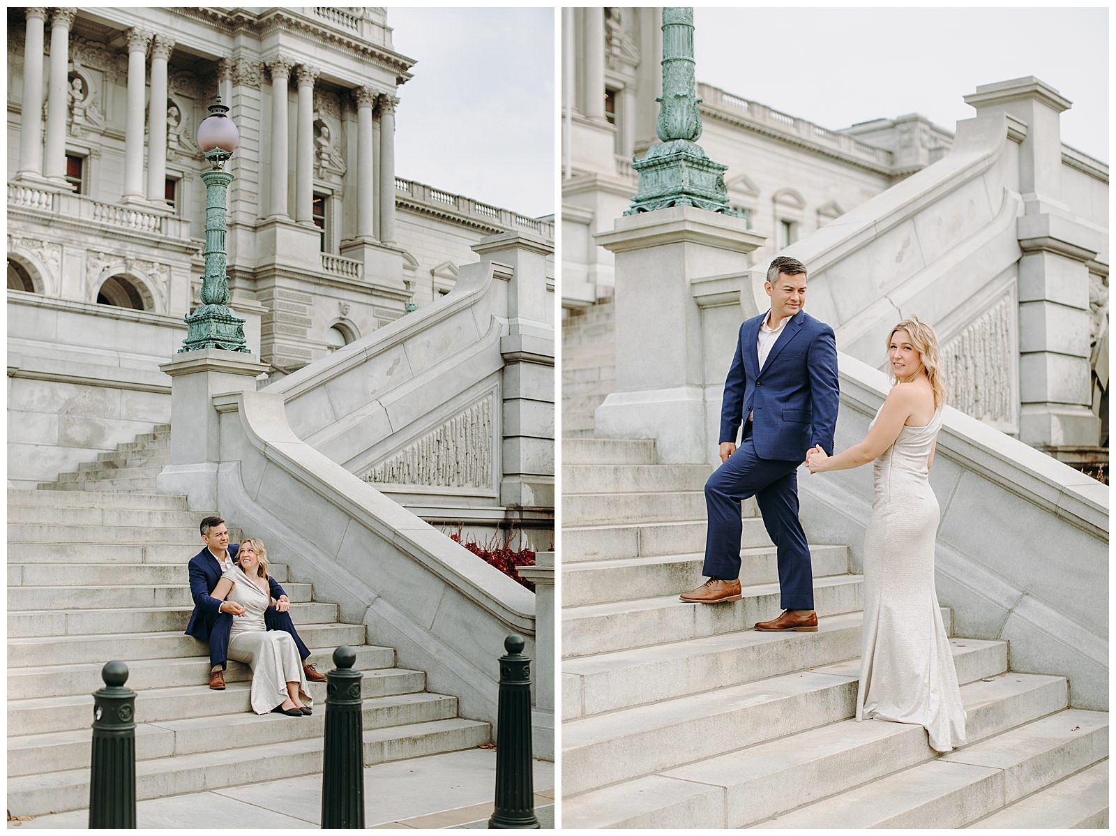 Library of Congress Engagement Photos outside