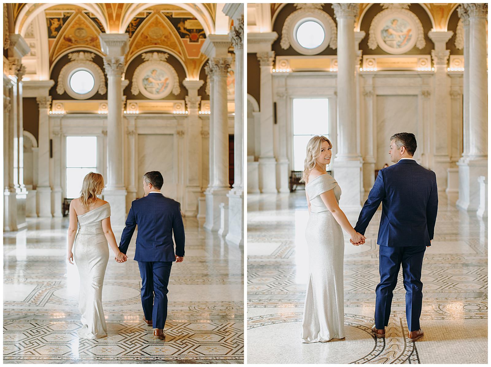 Library of Congress Engagement Photos candid couple