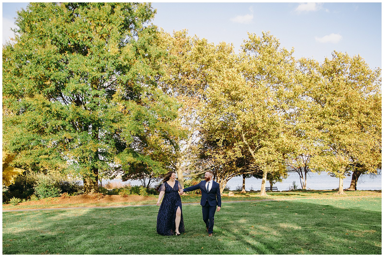 Old Town Alexandria Engagement Photos at founders park