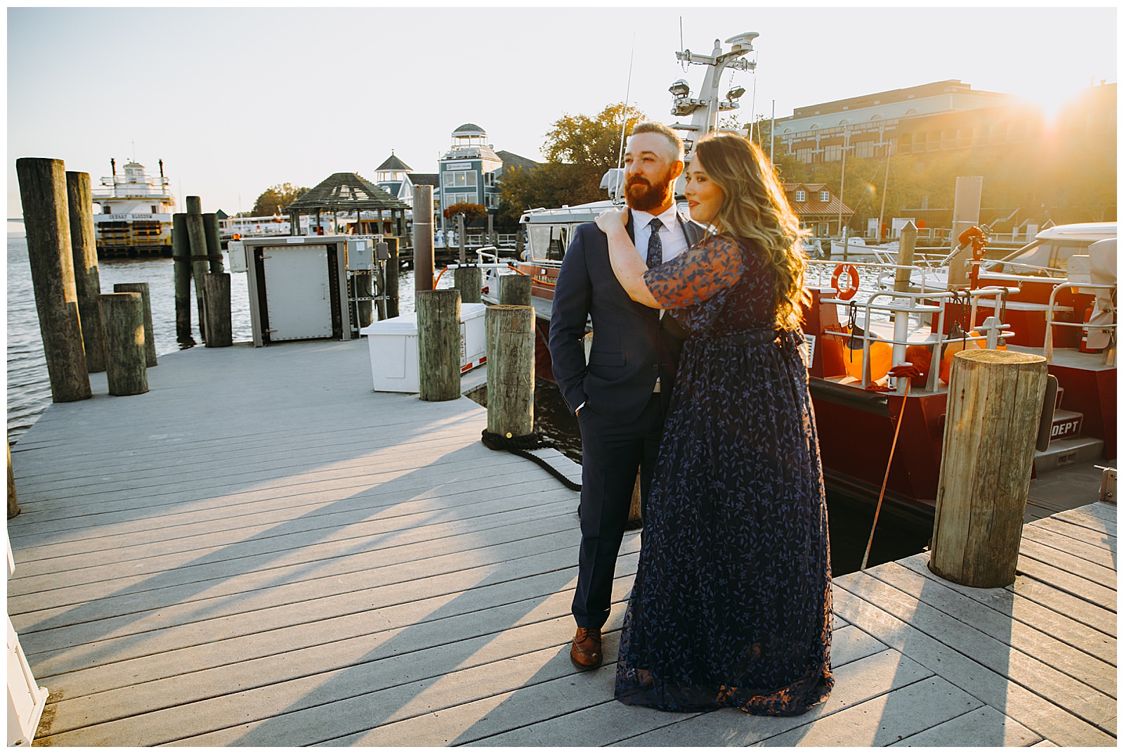 Old Town Alexandria Engagement Photos sunset