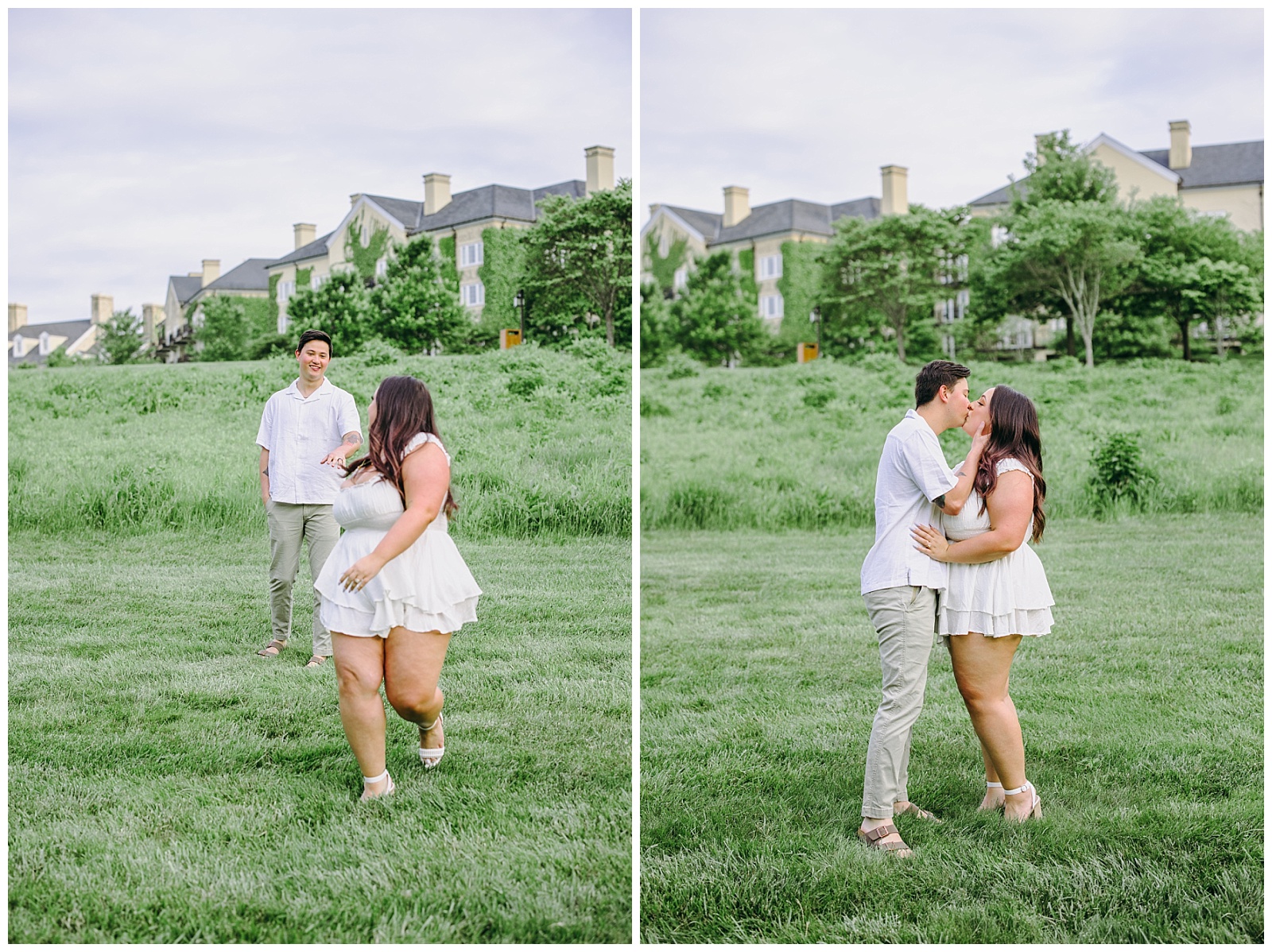 couple kissing at Salamander Resort