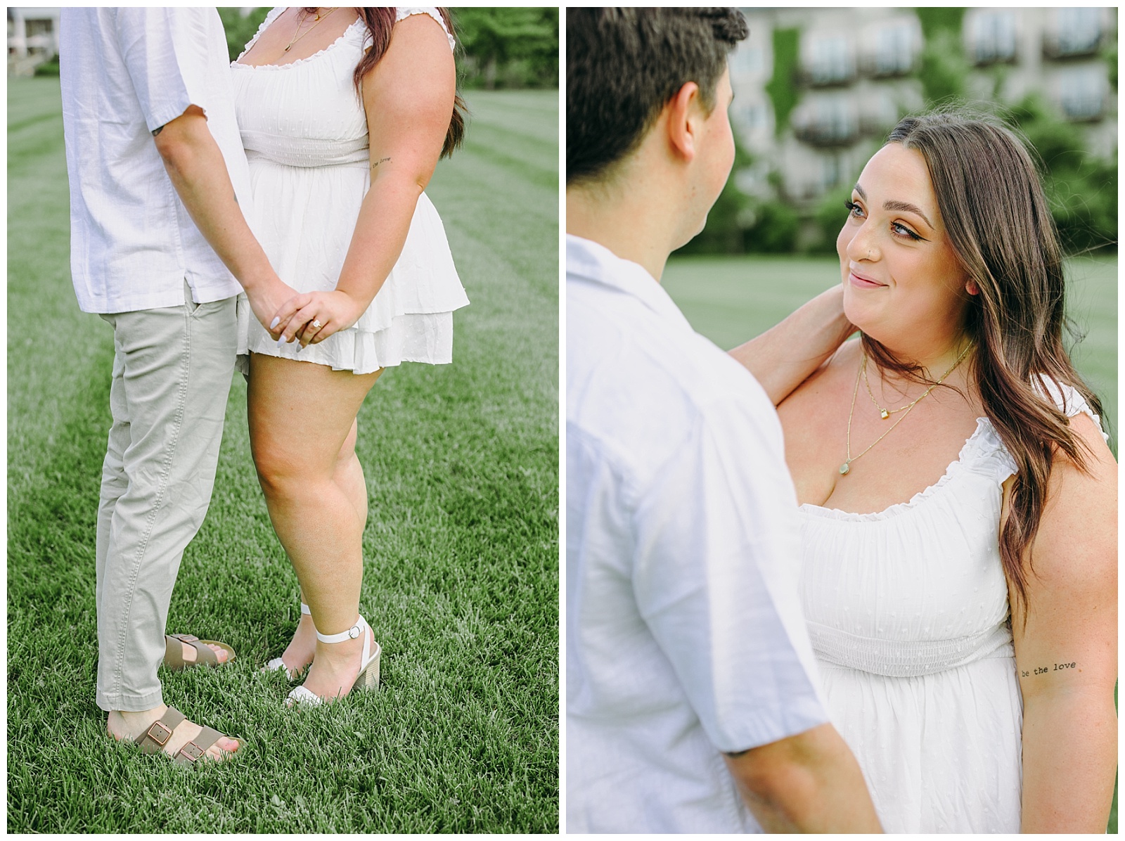 couple holding hands at Salamander Resort