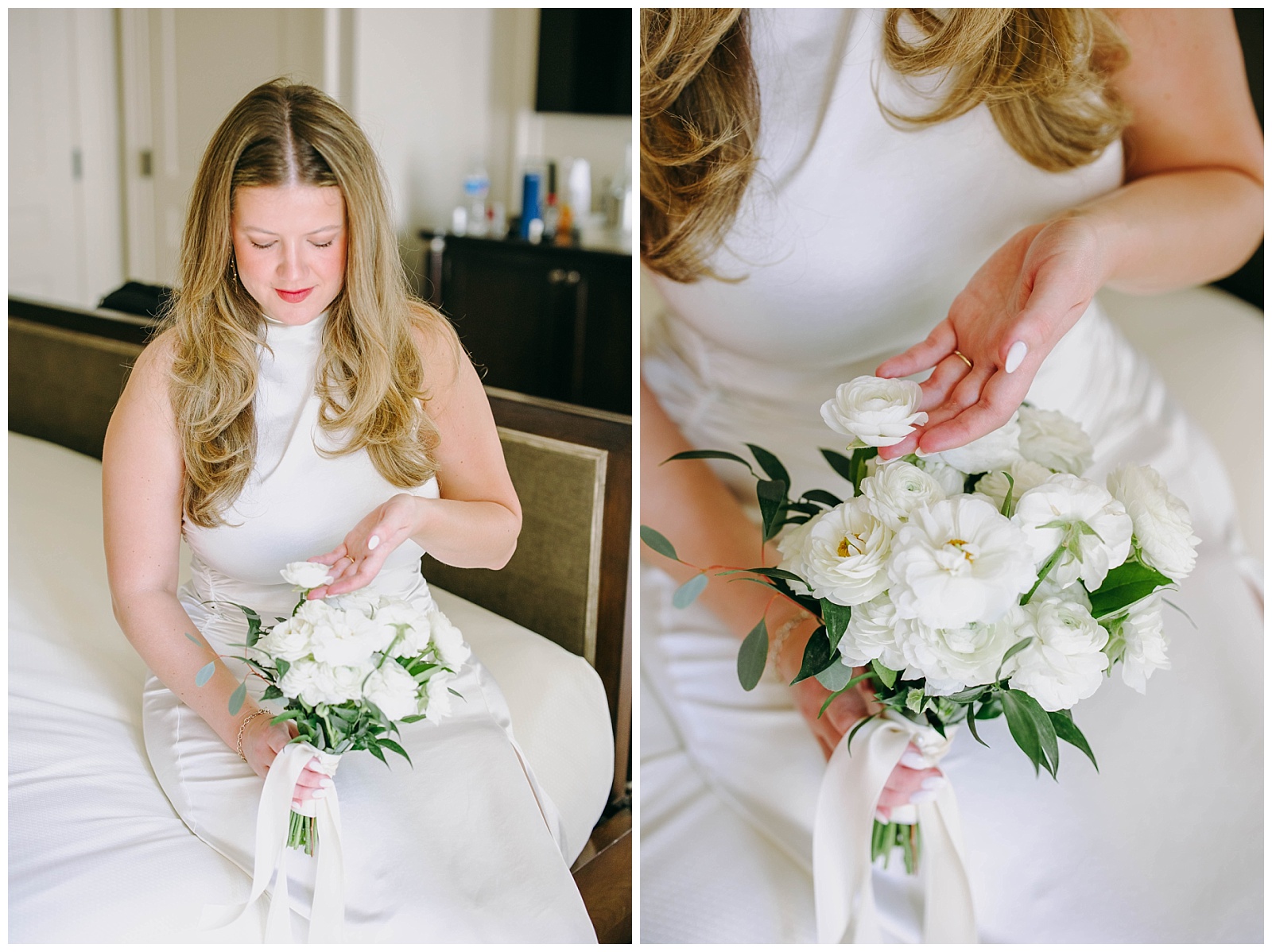 bride holding bouquet