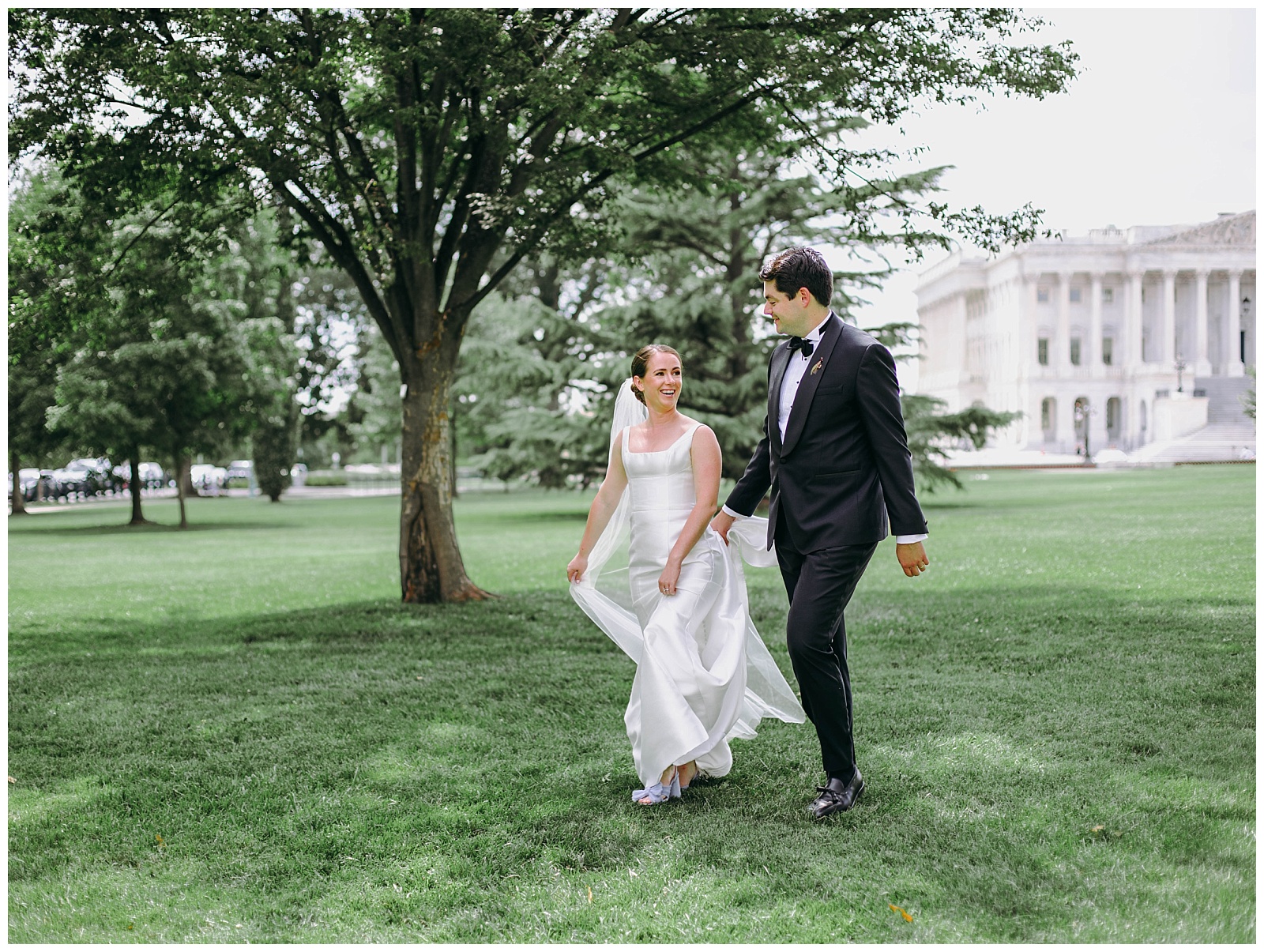 Bride and groom portraits DAR wedding