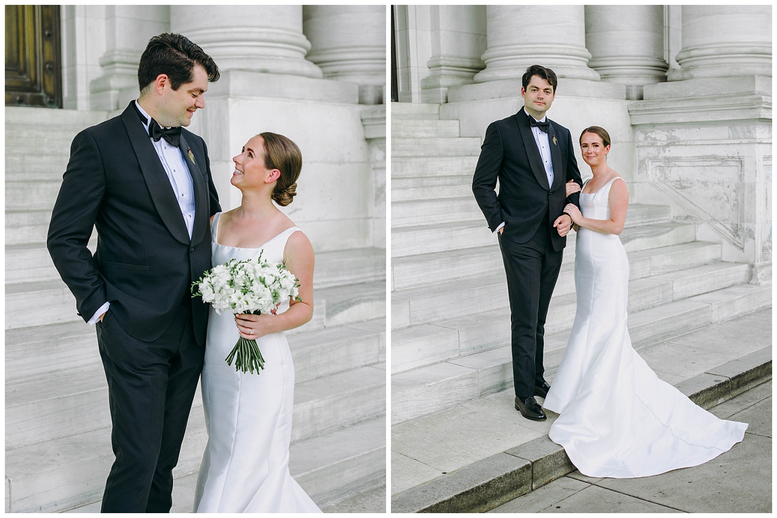 Bride and groom portraits DAR wedding