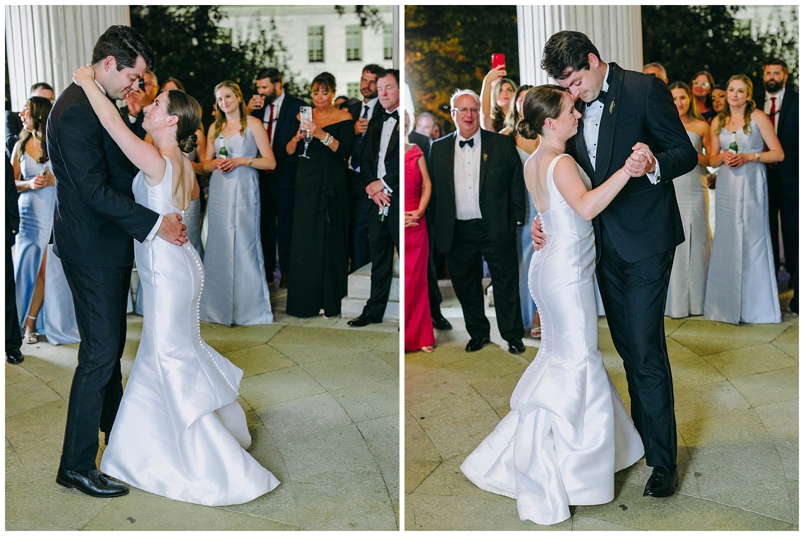 bride and groom first dance