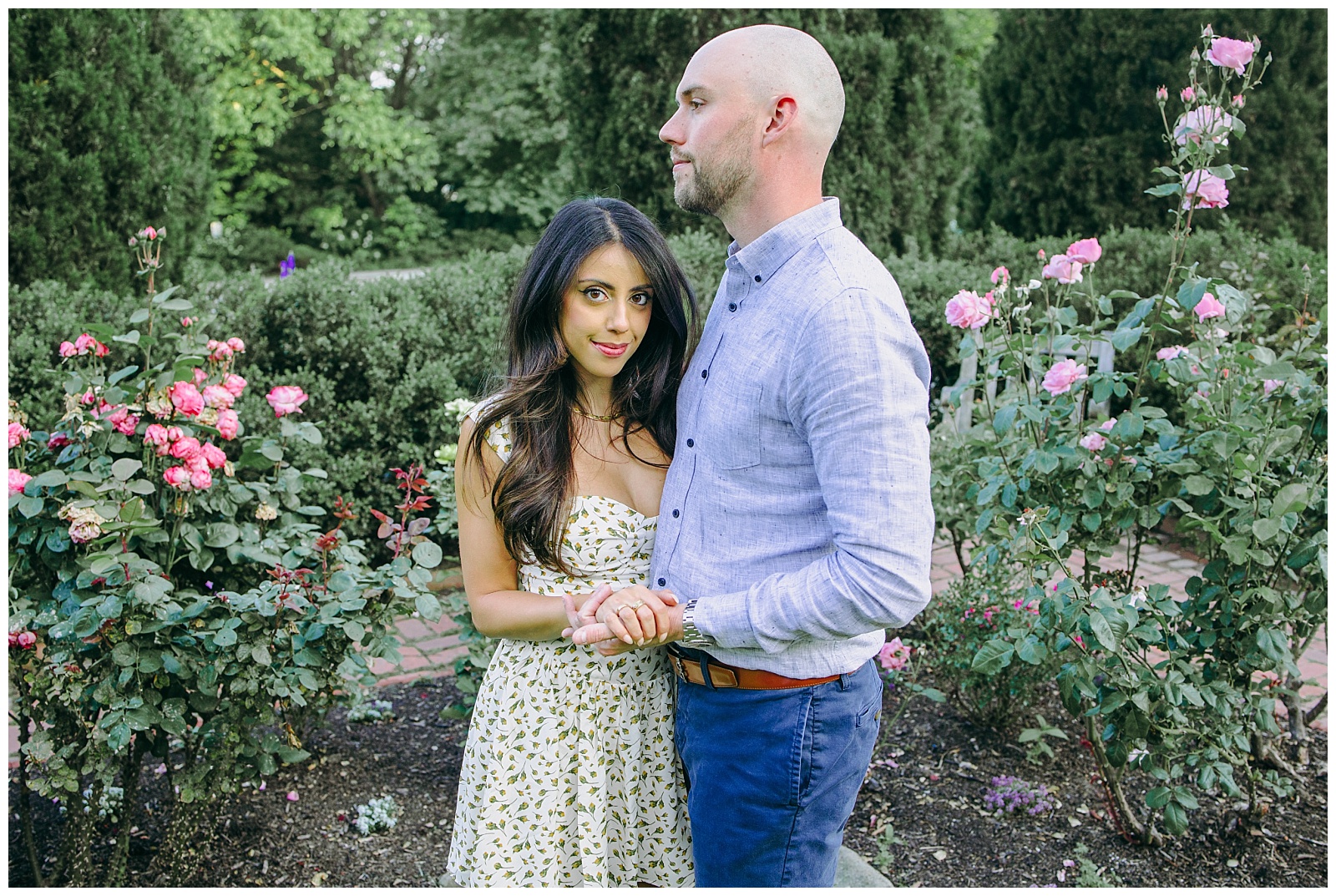 DC engagement photos in bishop garden