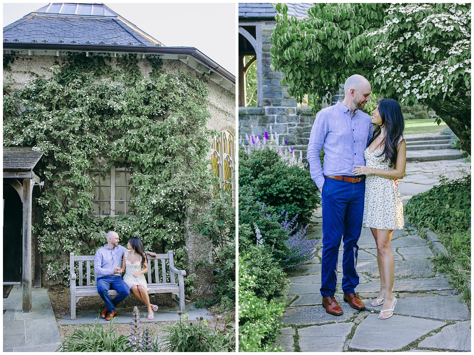 DC engagement photos in bishop garden
