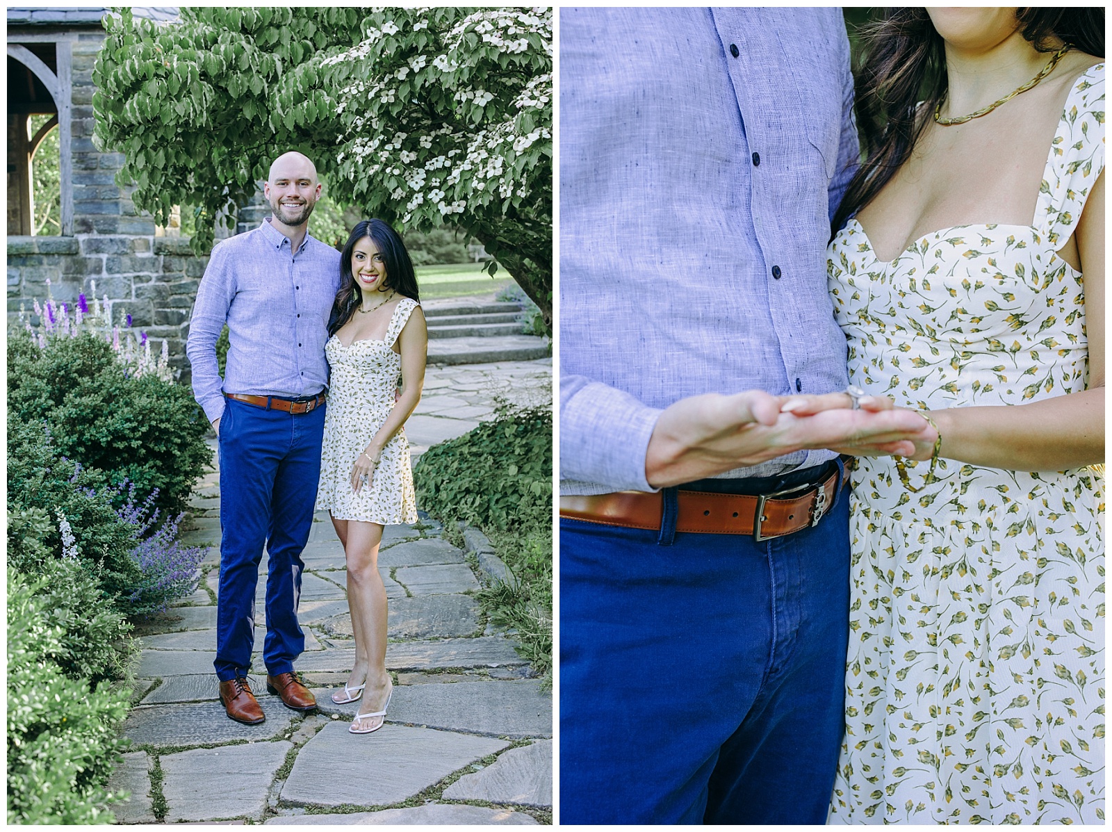 DC engagement photos in bishop garden