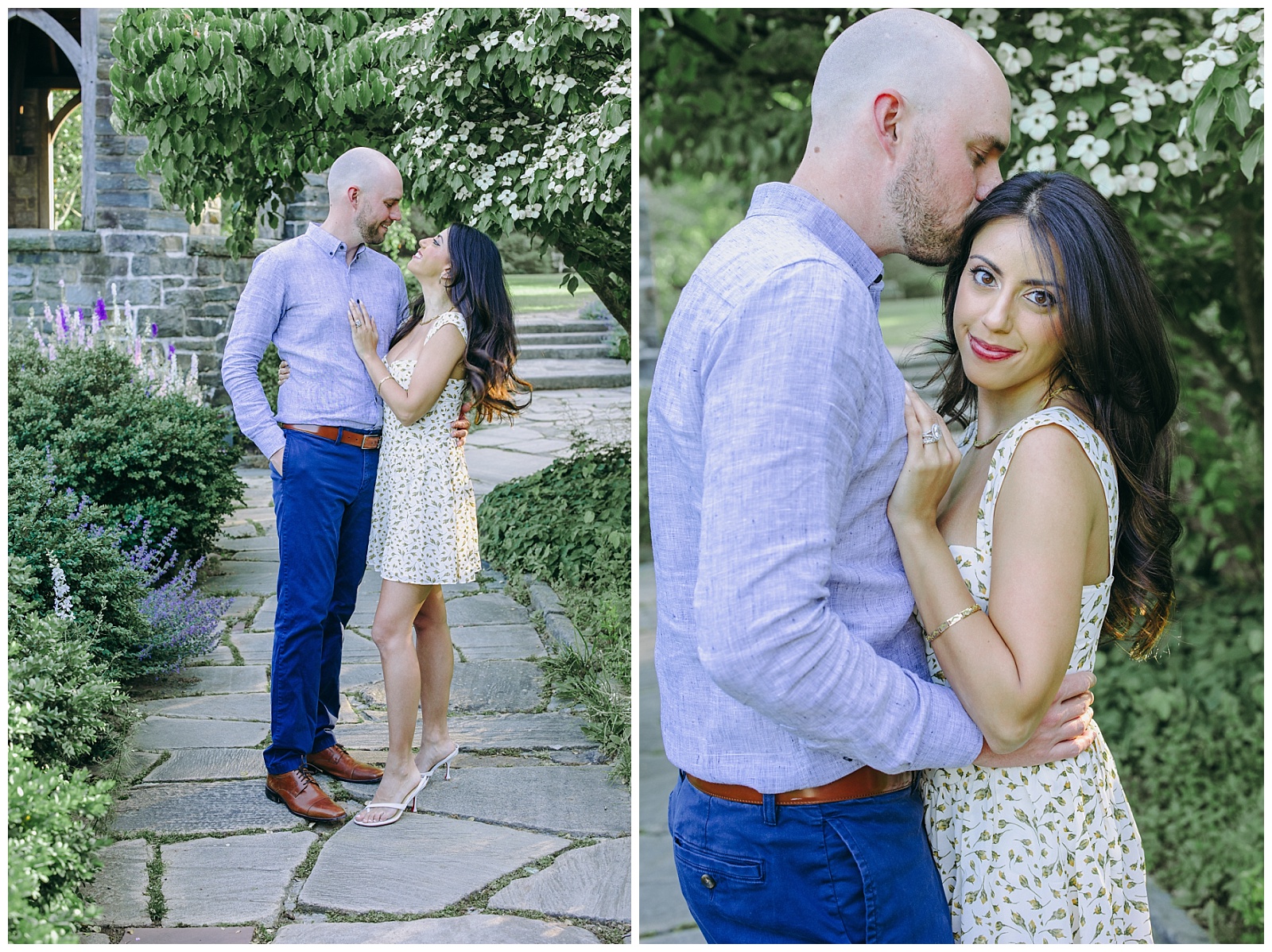 DC engagement photos in bishop garden