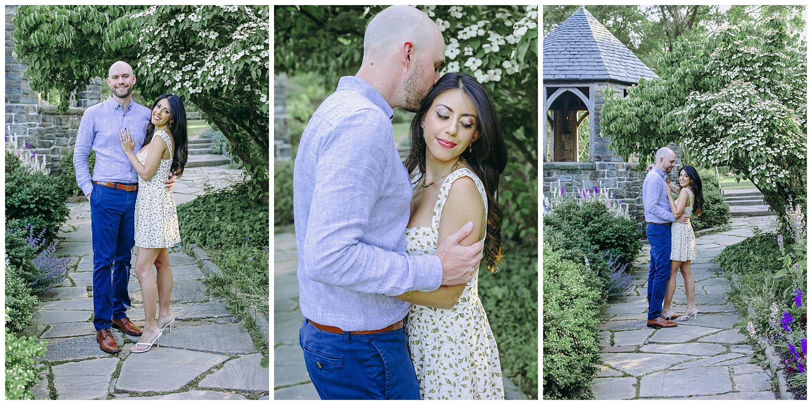 DC engagement photos in bishop garden