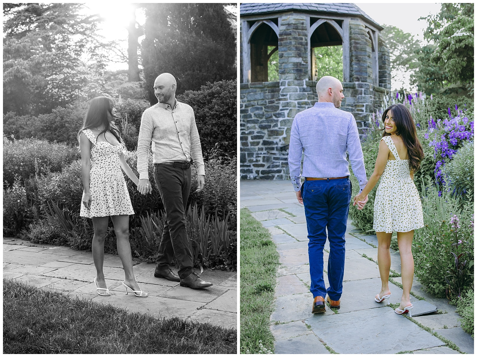 DC engagement photos in bishop garden